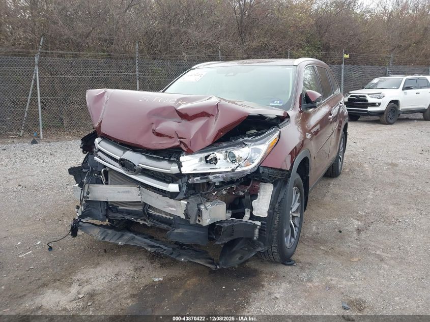 2019 Toyota Highlander Xle VIN: 5TDJZRFH0KS918309 Lot: 43870422