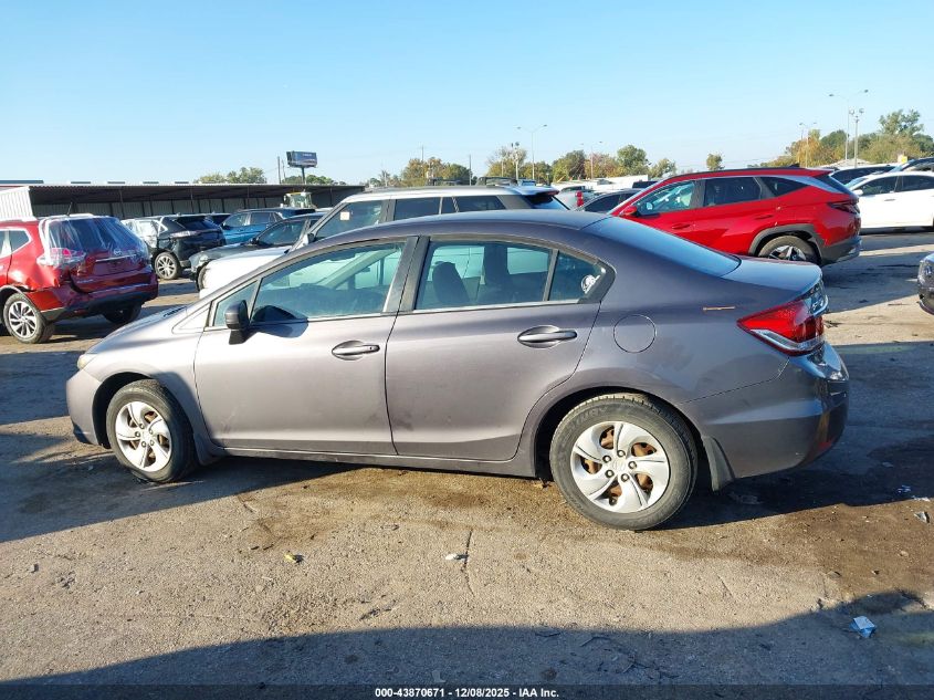 2015 Honda Civic Lx VIN: 19XFB2F55FE088143 Lot: 43870671