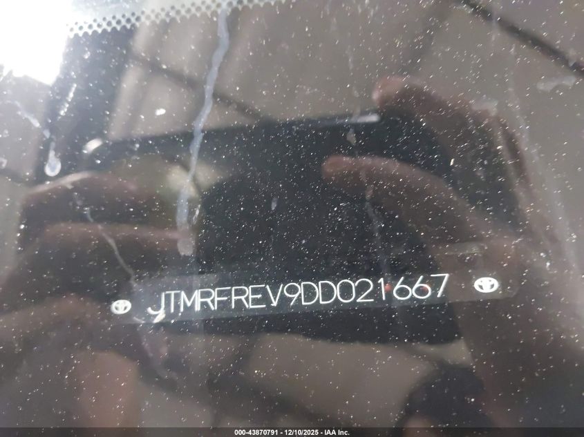 2013 Toyota Rav4 Xle VIN: JTMRFREV9DD021667 Lot: 43870791