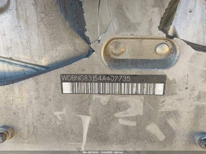 2004 Mercedes-Benz S 430 4Matic VIN: WDBNG83J54A407735 Lot: 43870816