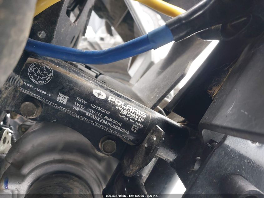 2020 Polaris Sportsman Xp 1000 Trail Package VIN: 4XASXZ958LB680995 Lot: 43870856