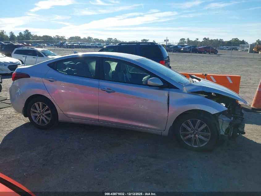 2015 Hyundai Elantra Se VIN: 5NPDH4AE4FH613844 Lot: 43871032