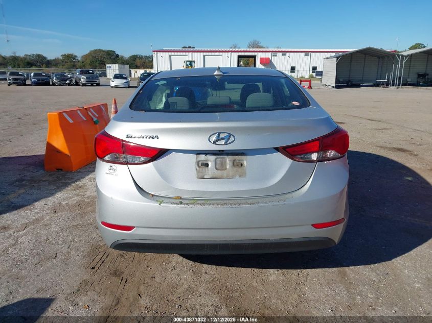 2015 Hyundai Elantra Se VIN: 5NPDH4AE4FH613844 Lot: 43871032