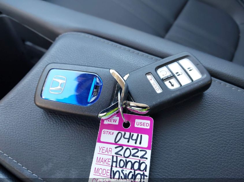 2022 Honda Insight Touring VIN: 19XZE4F99NE017741 Lot: 43871057