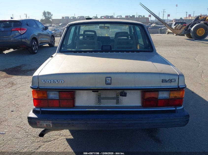 1991 Volvo 240 VIN: YV1AA8840M1441323 Lot: 43871196