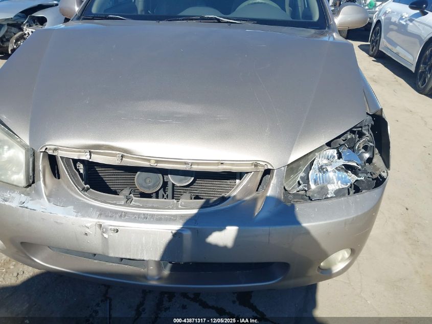 2004 Kia Spectra Ex/Lx VIN: KNAFE122645017116 Lot: 43871317