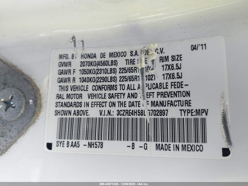 2HKRM4H30EH662382 2014 HONDA CR-V photo no. 9