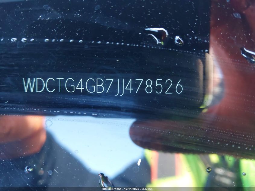 2018 Mercedes-Benz Gla 250 4Matic VIN: WDCTG4GB7JJ478526 Lot: 43871351