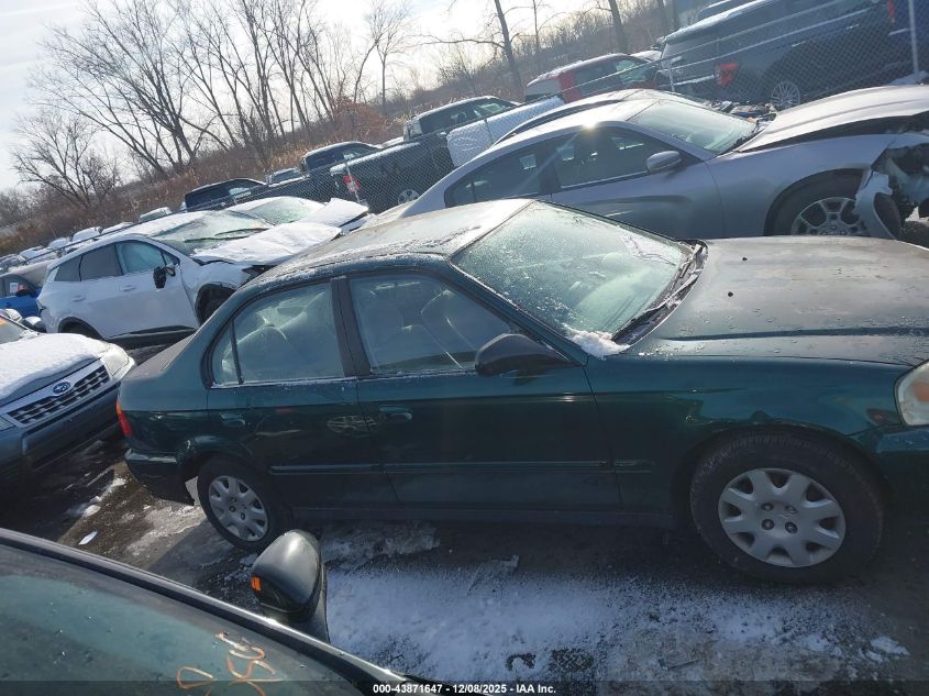 2000 Honda Civic Value Package VIN: 2HGEJ6613YH591150 Lot: 43871647