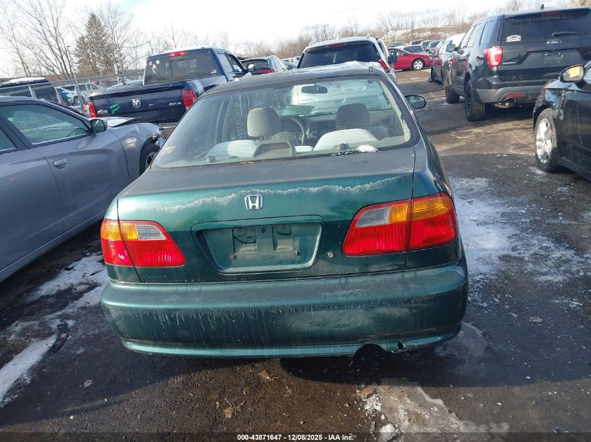 2000 Honda Civic Value Package VIN: 2HGEJ6613YH591150 Lot: 43871647