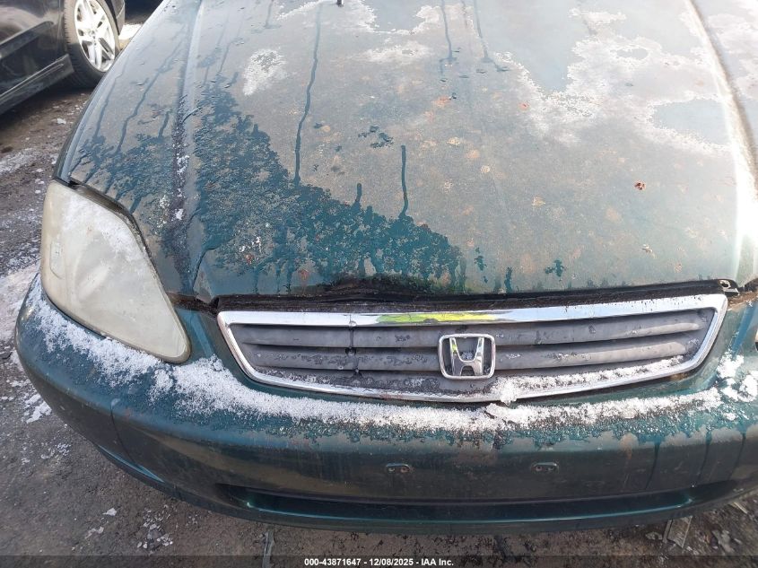 2000 Honda Civic Value Package VIN: 2HGEJ6613YH591150 Lot: 43871647