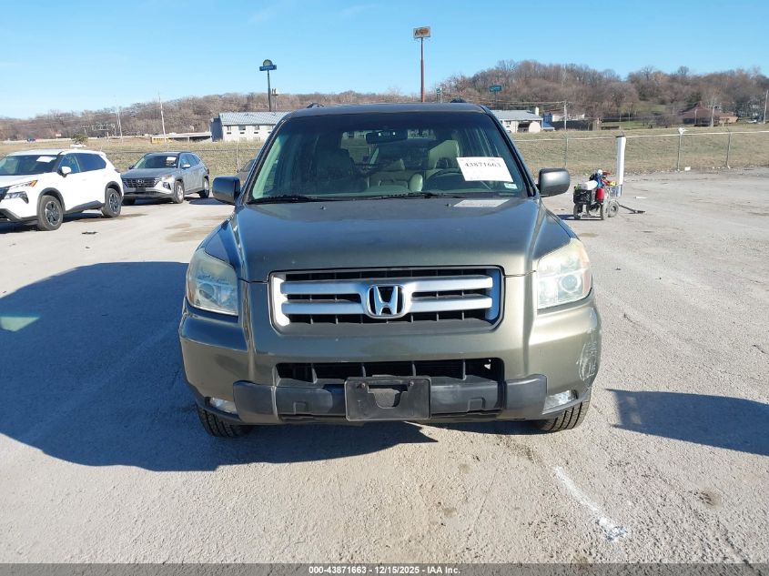 2006 Honda Pilot Ex-L VIN: 2HKYF18576H519856 Lot: 43871663