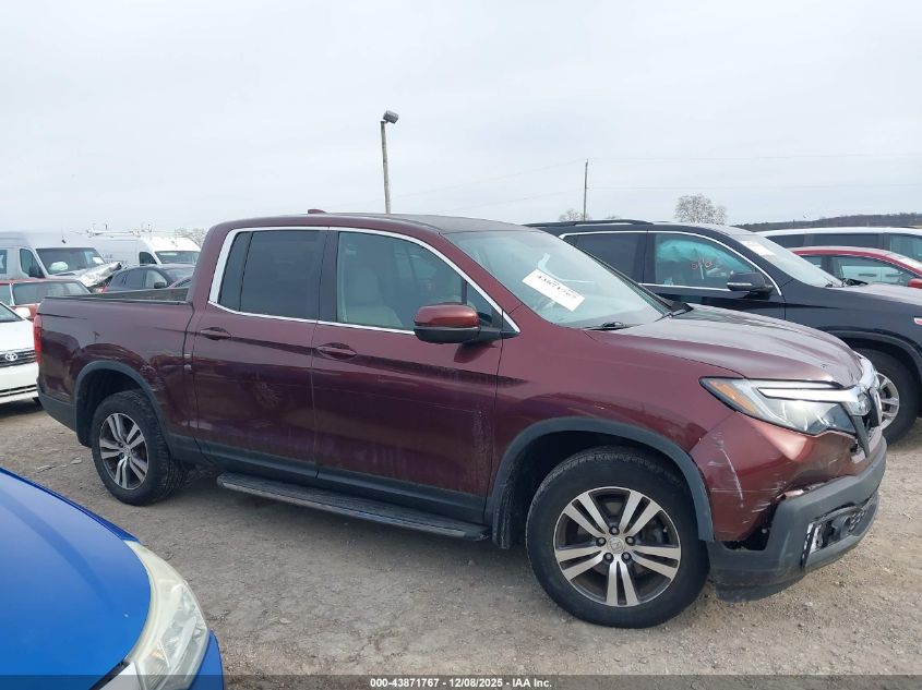 2017 Honda Ridgeline Rts VIN: 5FPYK3F41HB039435 Lot: 43871767