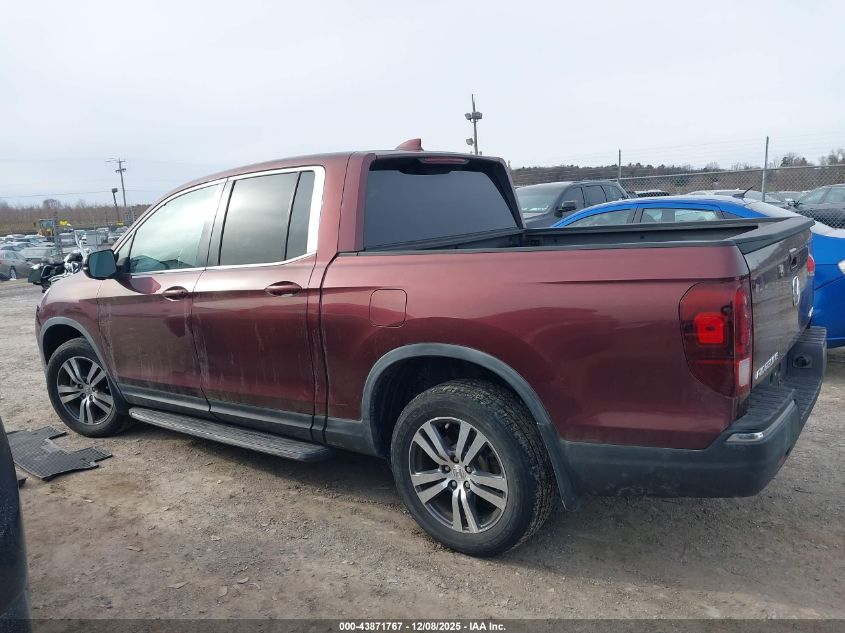 2017 Honda Ridgeline Rts VIN: 5FPYK3F41HB039435 Lot: 43871767