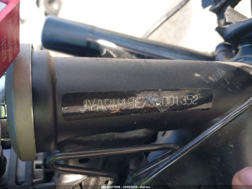 2025 Yamaha Mtn690 VIN: JYARM48E7SA001352 Lot: 43871936