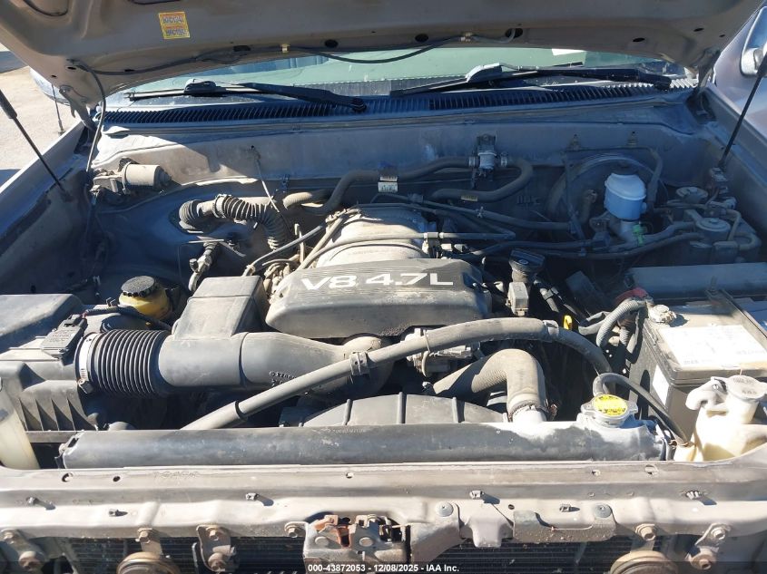 2000 Toyota Tundra Sr5 V8 VIN: 5TBRT3412YS095620 Lot: 43872053