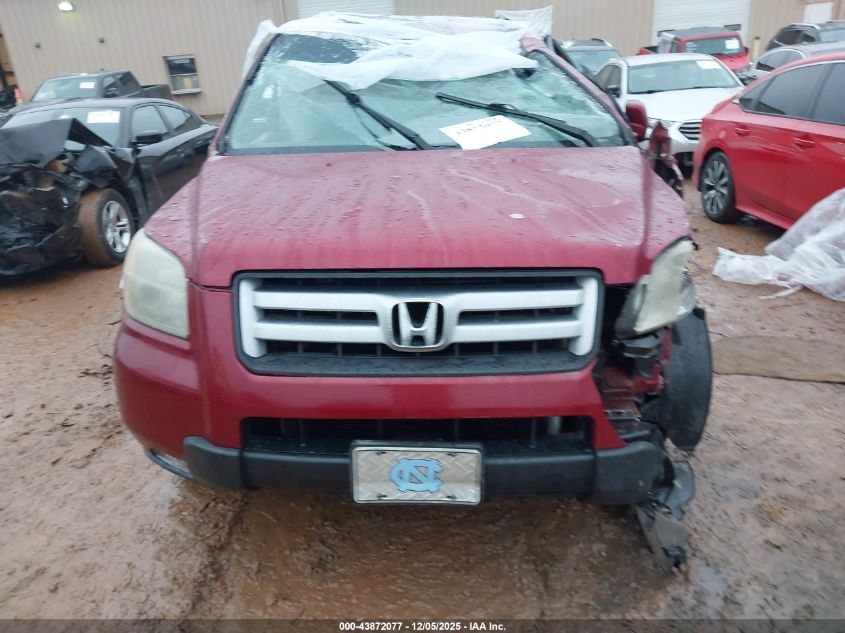 2006 Honda Pilot Ex-L VIN: 5FNYF18636B014677 Lot: 43872077