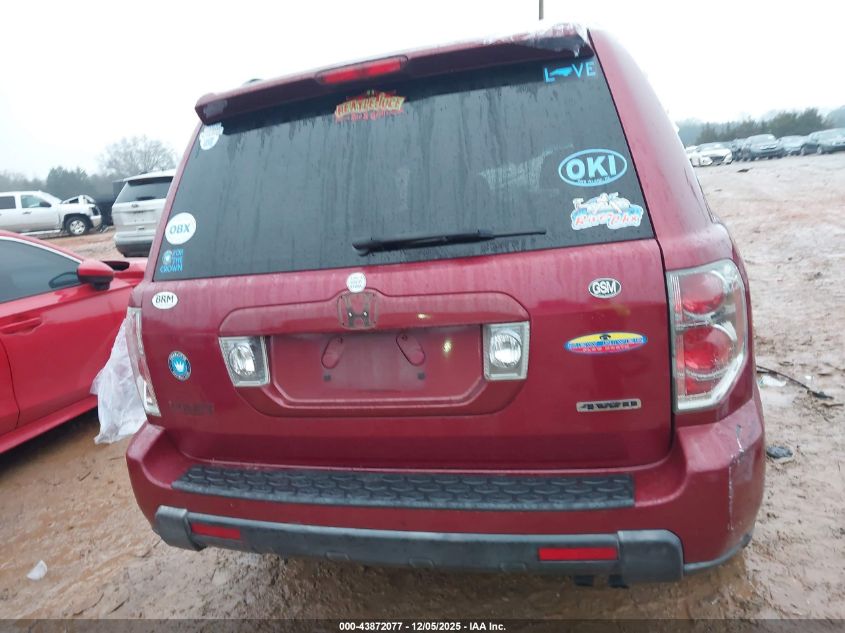 2006 Honda Pilot Ex-L VIN: 5FNYF18636B014677 Lot: 43872077