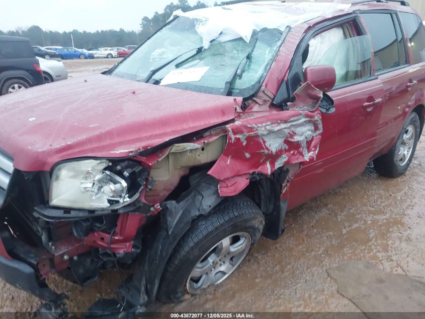 2006 Honda Pilot Ex-L VIN: 5FNYF18636B014677 Lot: 43872077