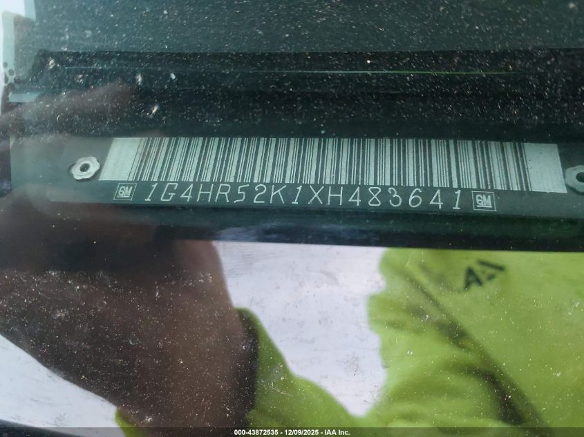 1999 Buick Lesabre Limited VIN: 1G4HR52K1XH483641 Lot: 43872535