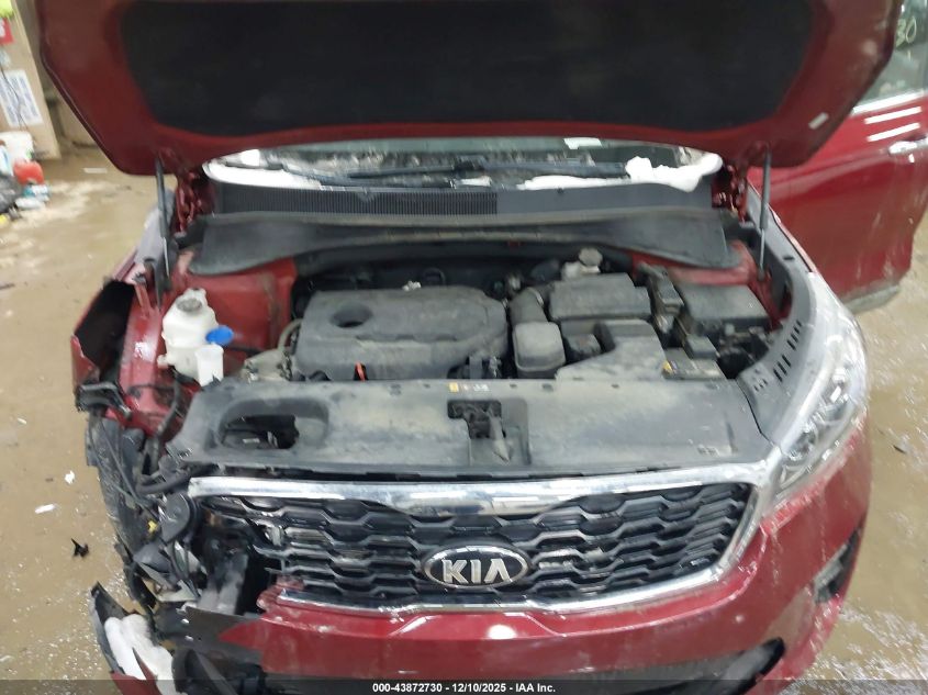 2019 Kia Sorento 2.4L Lx VIN: 5XYPGDA30KG595858 Lot: 43872730
