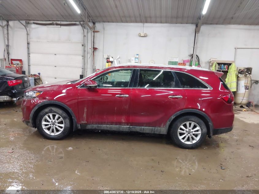 2019 Kia Sorento 2.4L Lx VIN: 5XYPGDA30KG595858 Lot: 43872730