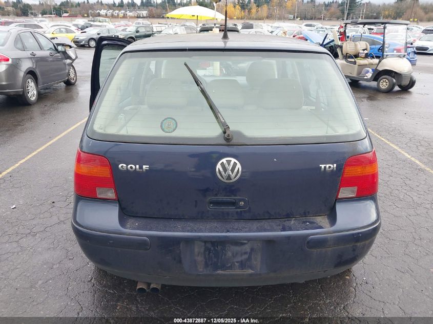 2003 Volkswagen Golf Gls Tdi VIN: 9BWGP61J634016274 Lot: 43872887