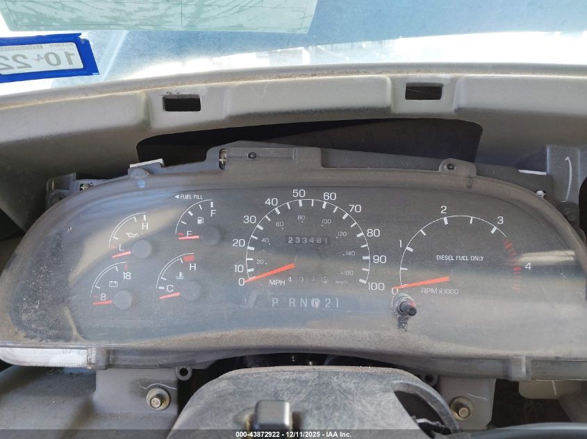 1999 Ford F-250 Lariat/Xl/Xlt VIN: 1FTNX20F7XEB97442 Lot: 43872922