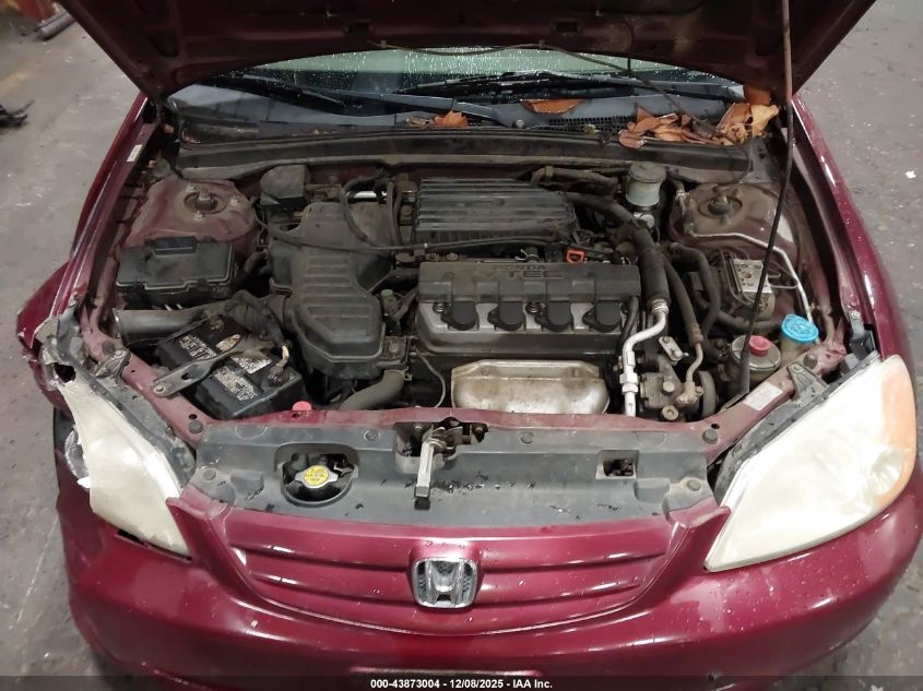 2003 Honda Civic Ex VIN: 2HGES26773H550457 Lot: 43873004