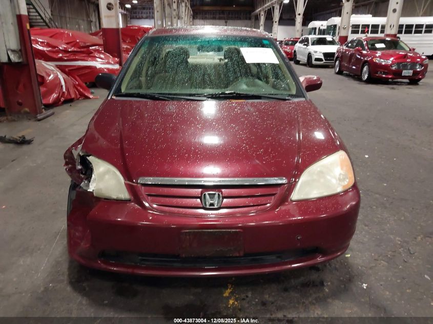 2003 Honda Civic Ex VIN: 2HGES26773H550457 Lot: 43873004