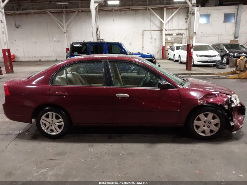 2003 Honda Civic Ex VIN: 2HGES26773H550457 Lot: 43873004