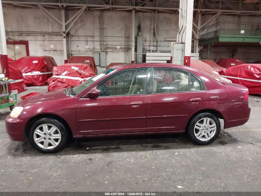 2003 Honda Civic Ex VIN: 2HGES26773H550457 Lot: 43873004