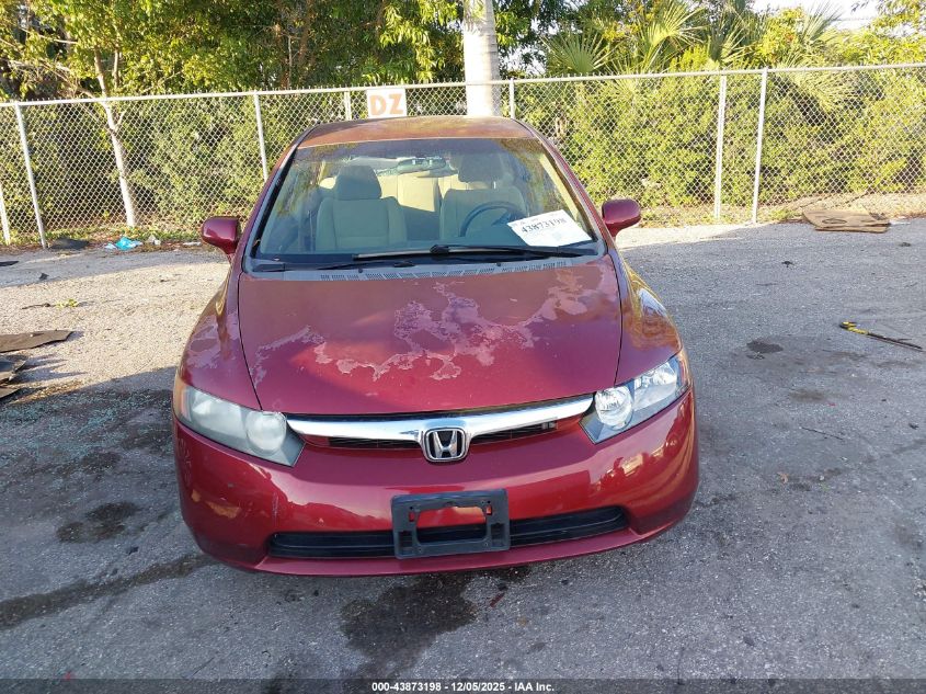 2008 Honda Civic Lx VIN: 1HGFA16548L007609 Lot: 43873198