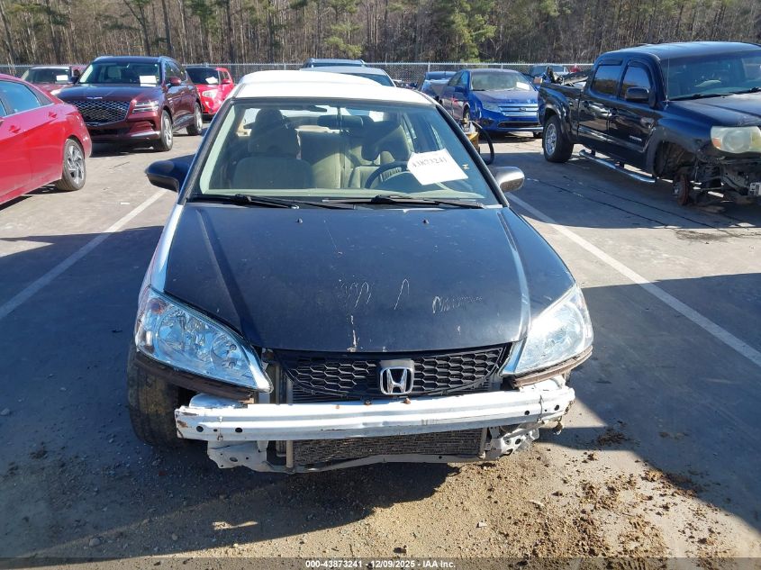 2005 Honda Civic Lx VIN: 2HGES155X5H571574 Lot: 43873241