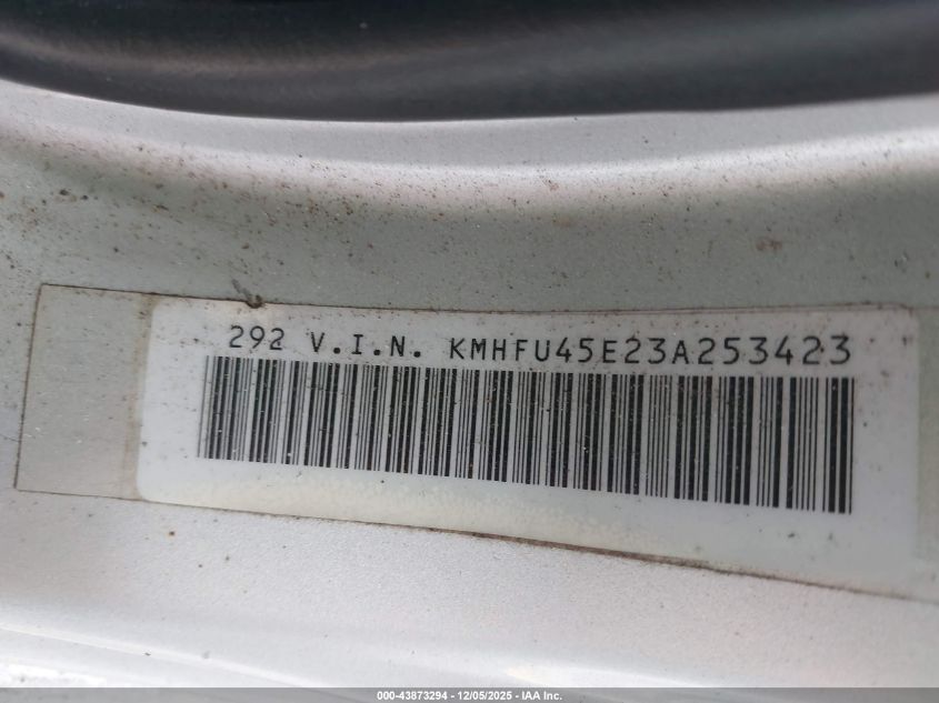 2003 Hyundai Xg350 L VIN: KMHFU45E23A253423 Lot: 43873294