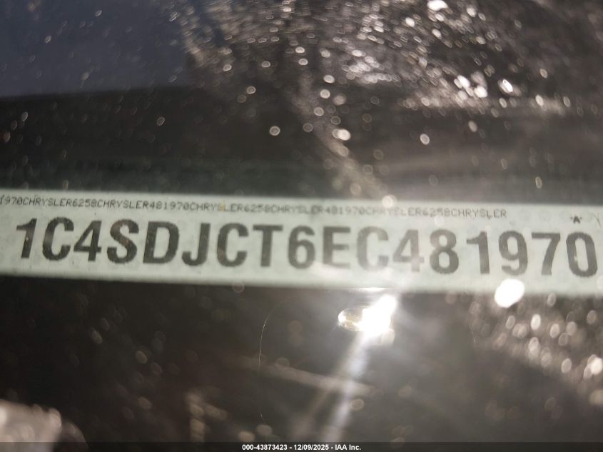2014 Dodge Durango R/T VIN: 1C4SDJCT6EC481970 Lot: 43873423