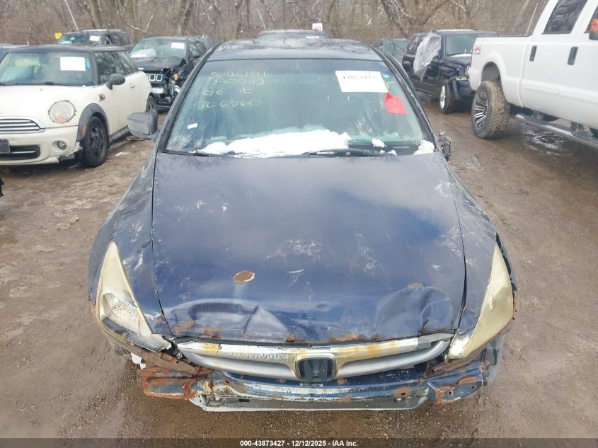 2006 Honda Accord 2.4 Lx VIN: 3HGCM56466G706260 Lot: 43873427