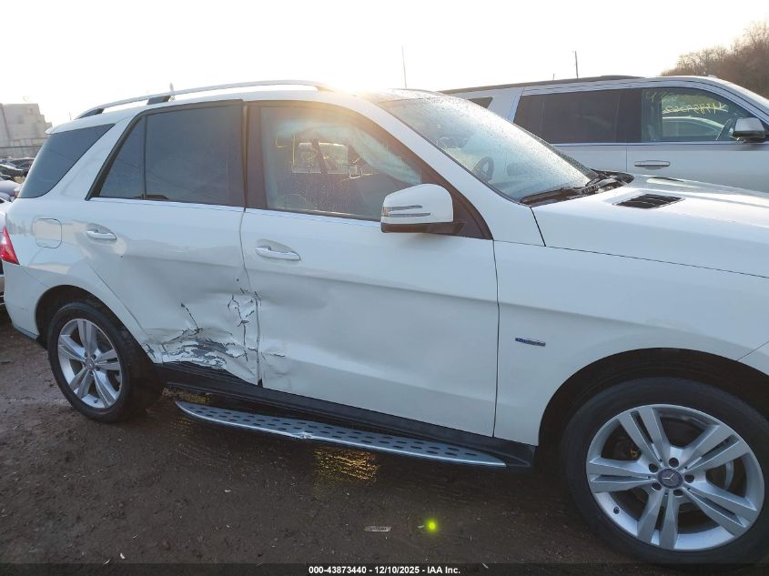 2012 Mercedes-Benz Ml 350 Bluetec 4Matic VIN: 4JGDA2EB7CA050795 Lot: 43873440