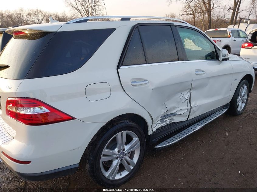 2012 Mercedes-Benz Ml 350 Bluetec 4Matic VIN: 4JGDA2EB7CA050795 Lot: 43873440