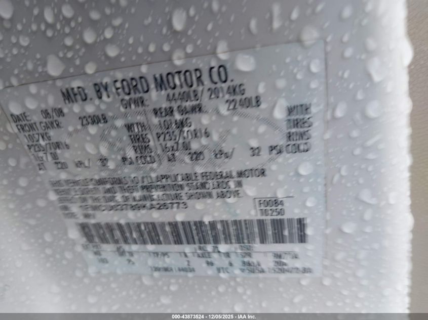 2009 Ford Escape Xlt VIN: 1FMCU03789KA26773 Lot: 43873524