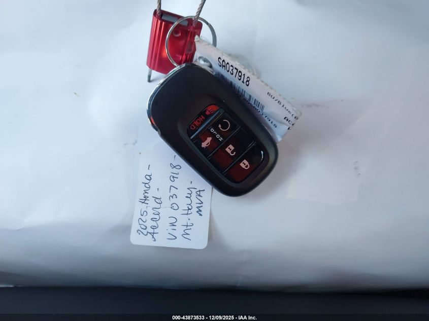 2025 Honda Accord Hybrid Touring VIN: 1HGCY2F80SA037918 Lot: 43873533