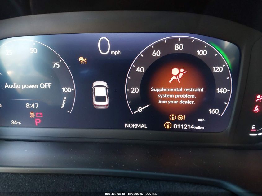 2025 Honda Accord Hybrid Touring VIN: 1HGCY2F80SA037918 Lot: 43873533