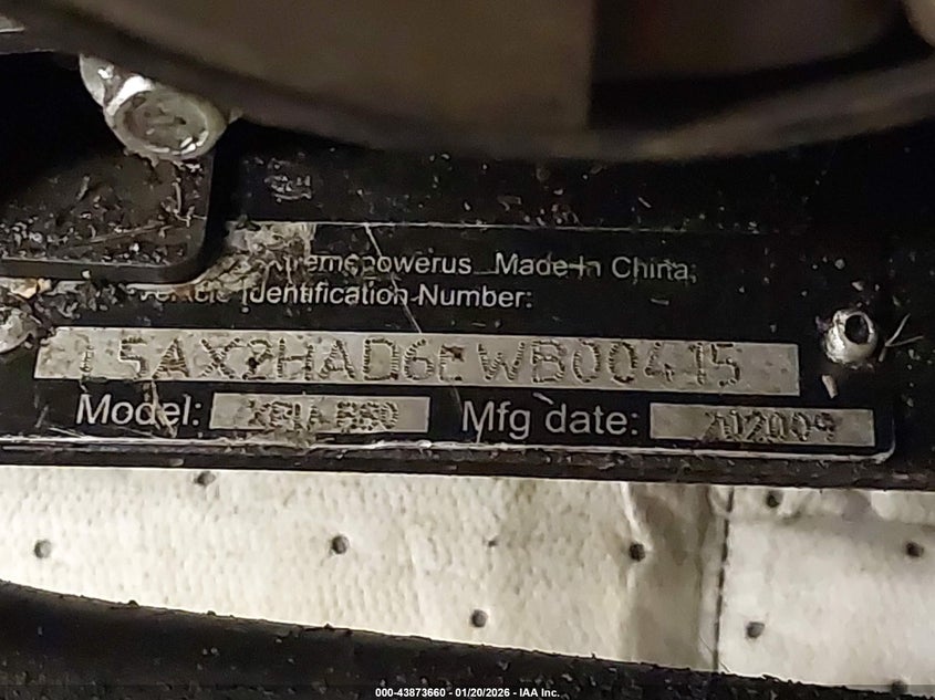 2025 Yamaha Pocket Bike VIN: L5AX2HAD6LWB00415 Lot: 43873660