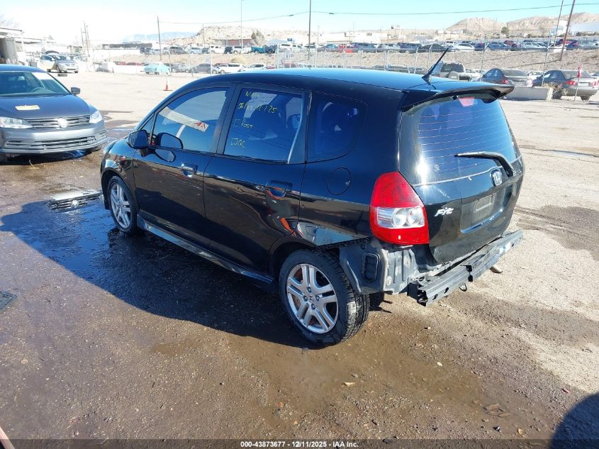 2008 Honda Fit Sport VIN: JHMGD386X8S033194 Lot: 43873677