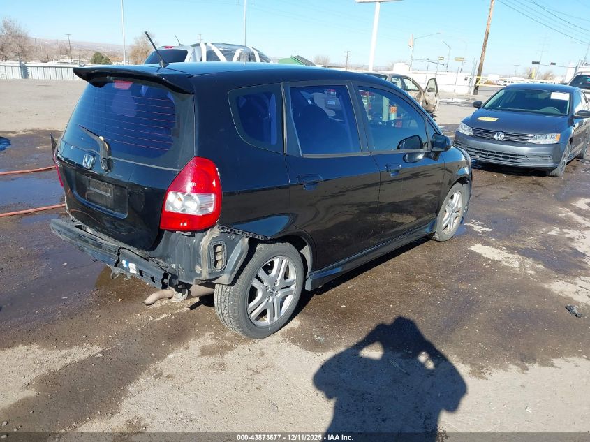 2008 Honda Fit Sport VIN: JHMGD386X8S033194 Lot: 43873677