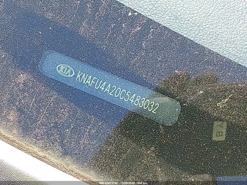 2012 Kia Forte Ex VIN: KNAFU4A20C5483032 Lot: 43873760