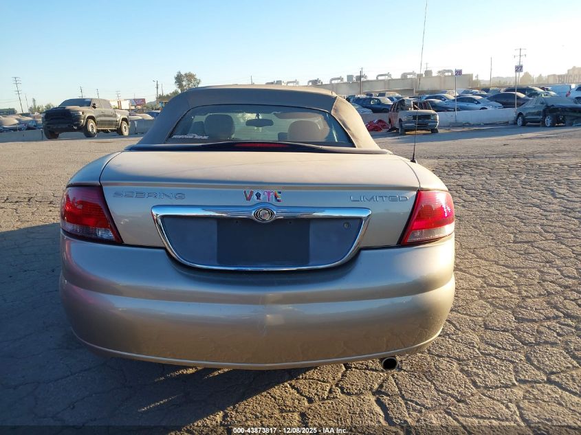2004 Chrysler Sebring Limited VIN: 1C3EL65R74N391975 Lot: 43873817
