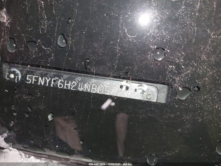 2022 Honda Pilot Awd Special Edition VIN: 5FNYF6H24NB057272 Lot: 43873854