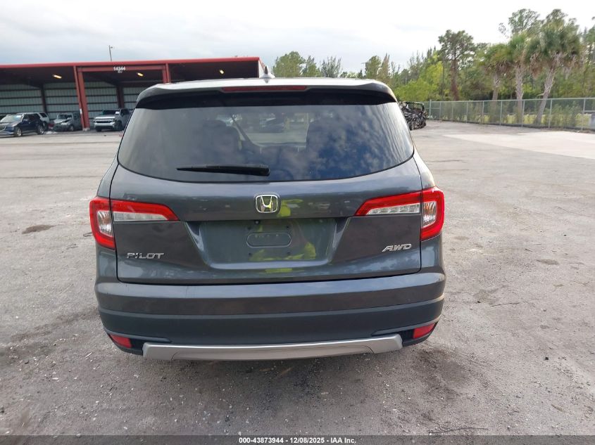 2019 Honda Pilot Ex-L VIN: 5FNYF6H57KB052279 Lot: 43873944