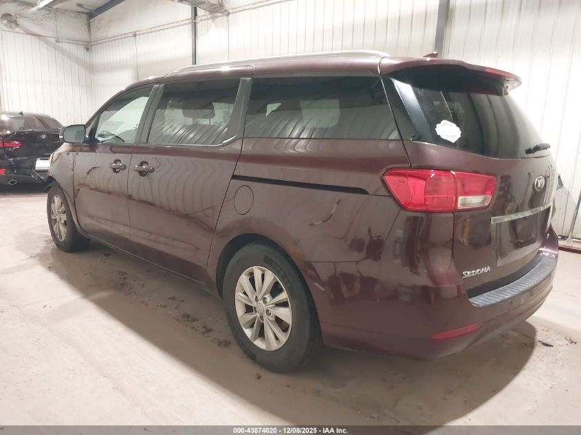 2017 Kia Sedona Lx VIN: KNDMB5C18H6284404 Lot: 43874020